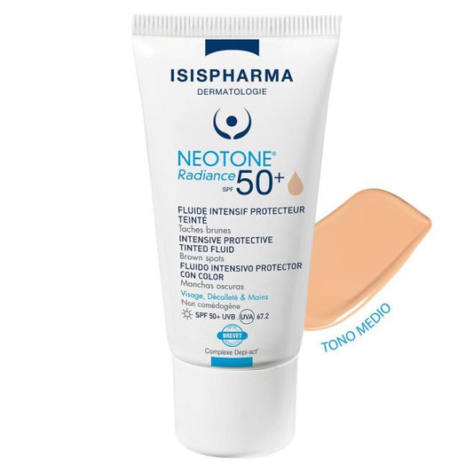 Isispharma Neotone Radiance SPF 50+ Fluid Intensive Tinted Medium - 30 ml - Medaid