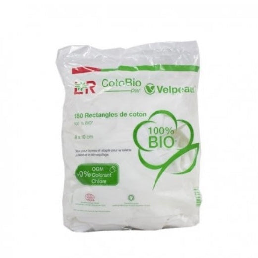 CotoPads Organic Cotton Rectangles 180 - Medaid