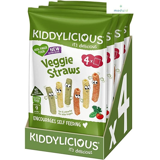 Kiddylicious Veggie Straws - 16 Packs (4x4x12g) - Medaid