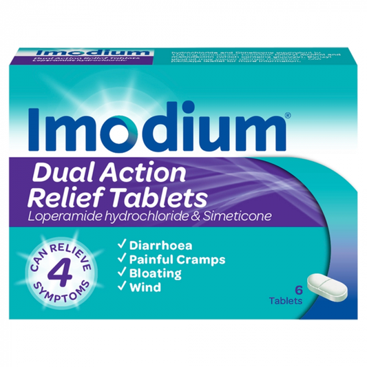 Imodium - Dual Action Relief 12 Tablets - Medaid