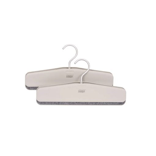 Joseph Joseph Orderly™ Easy-grip Set of 2 Ecru Skirt & Trouser Hangers - Medaid