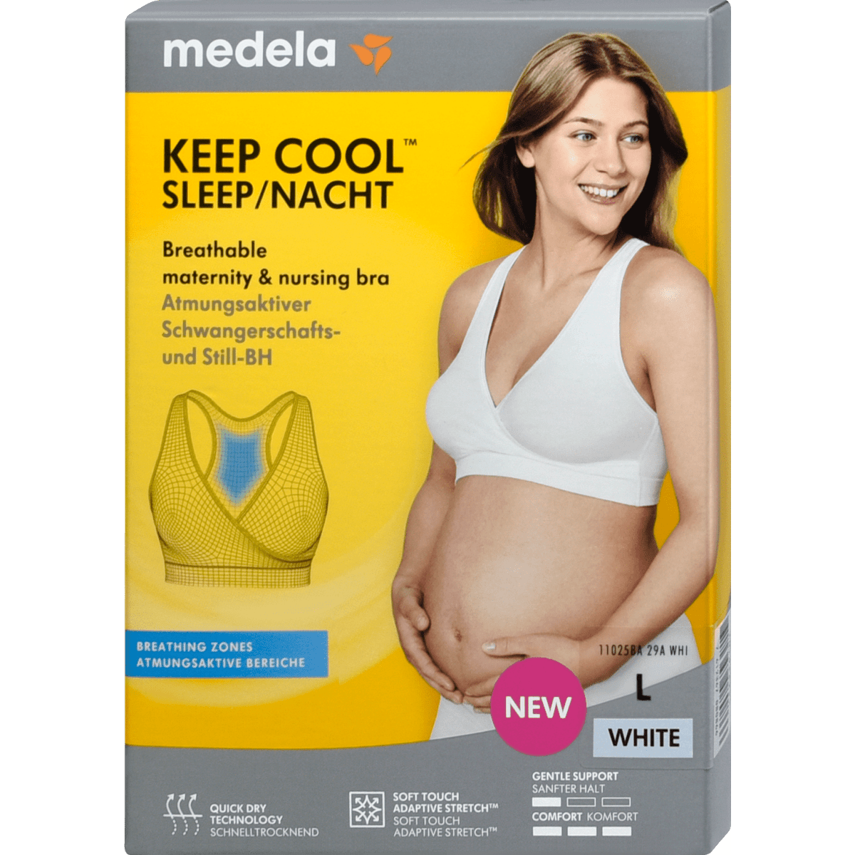 Keep Cool Sleep Bra White - Medium - Medaid International