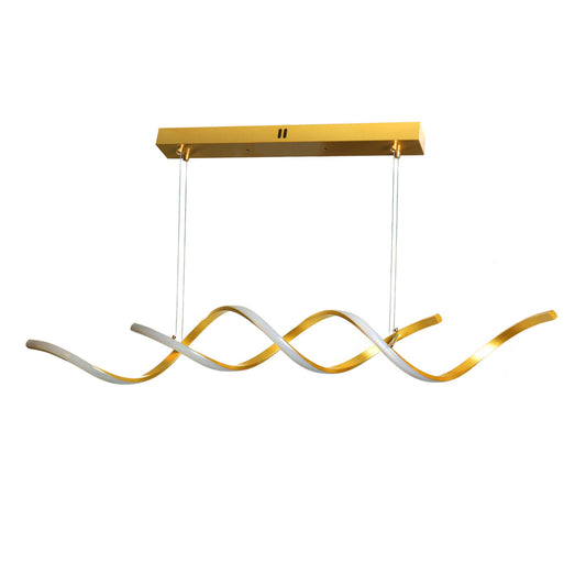 120 CM, Modern Hanging LED Helix Pendant Lights for Dining Room, Kitchen, Bedroom, Living Room - Medaid