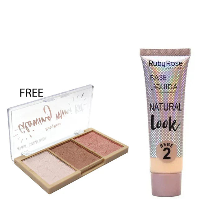 Ruby Rose Natural Look foundation + Gift 8050 - Medaid