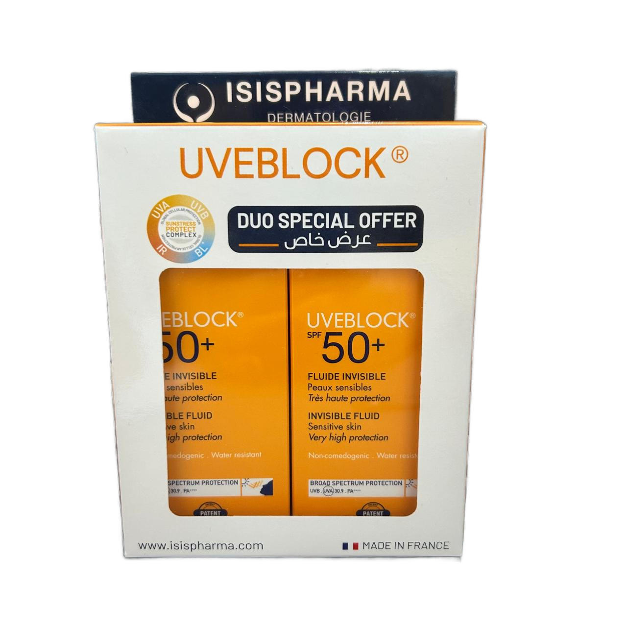 UVEBlock Invisible Fluid SPF50+ Duo - Medaid International