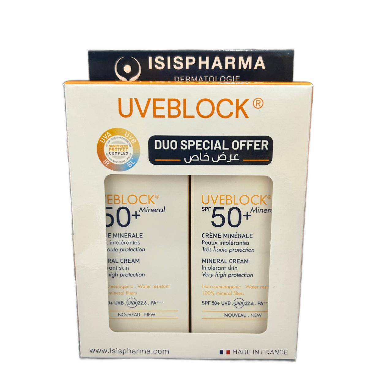 UVEBlock Mineral Cream SPF50+ Duo - Medaid International