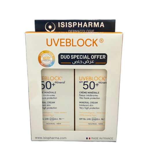 UVEBlock Mineral Cream SPF50+ Duo - Medaid International