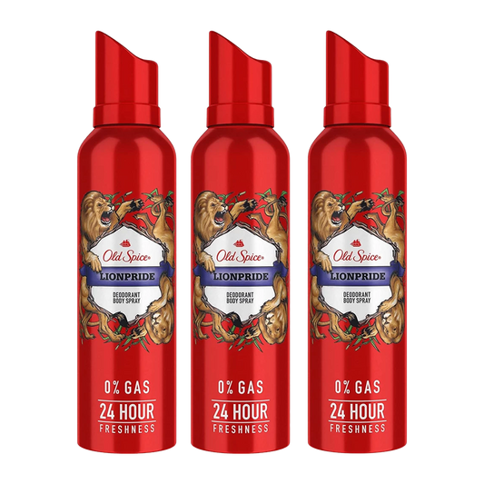 Old Spice Lionpride Spray Deodorant For Him - Pack of 3 - Medaid
