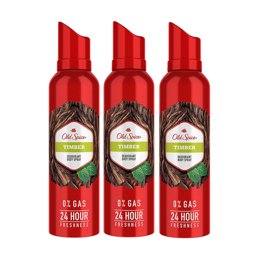Old Spice Timber Spray Deodorant For Him - Pack of 3 - Medaid