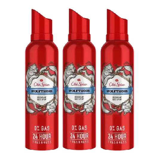 Old Spice Wolfthorn Spray Deodorant For Him - Pack of 3 - Medaid
