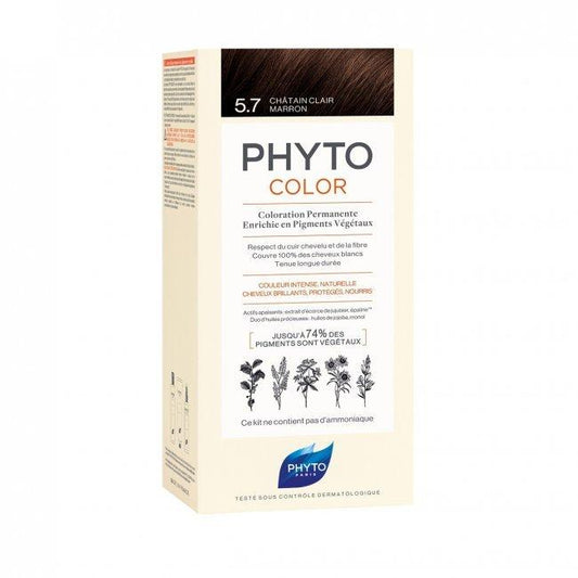 NEW PHYTOCOLOR 5.7 LIGHT CHESTNUT brown - Medaid