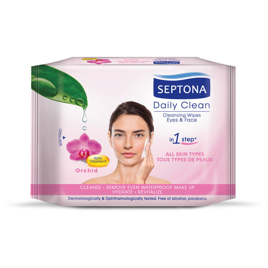 Septona Cosmetic Wipes With Orchid and Vitamin F 20 Wipes - Medaid