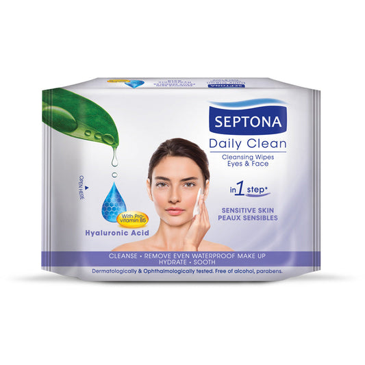 Septona Cosmetic Wipes Hyaluronc & Provitamin B5 20 Wipes - Medaid