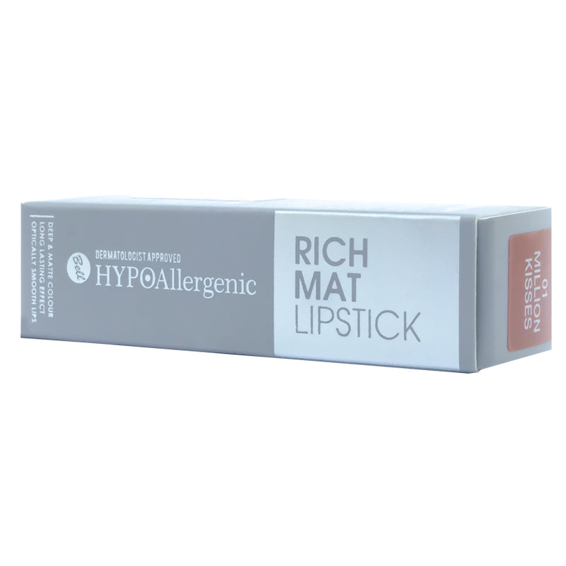 Bell Hypoaller Rich Mat Lipstick 01 Million Kisses - Medaid