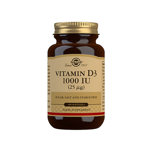 Solgar - Vitamin D3 1000Ui 25ug 100 Softgels - Medaid