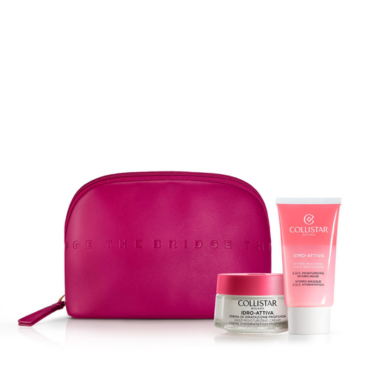 Collistar Hydro Active Moisturizing Cream + Hydro Mask Pouch Set - Medaid