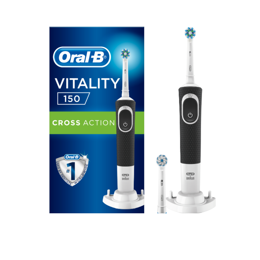 Oral B Vitality 150 CrossAction Black Electric Toothbrush - Medaid