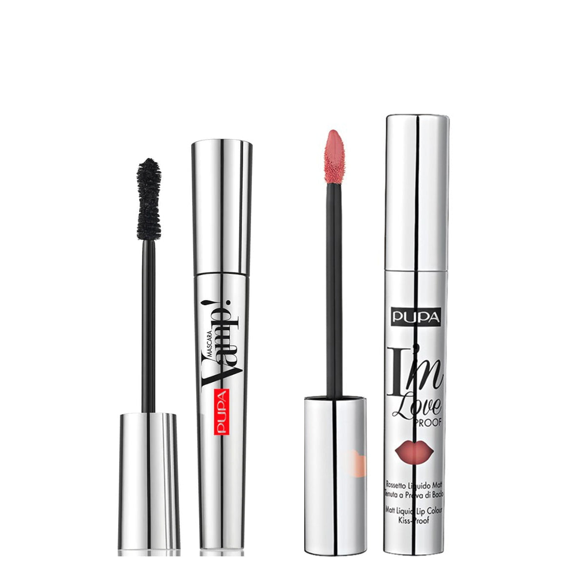 VAMP MASCARA - EXCEPTIONAL VOLUME EXAGGERATED LASHES + Lipgloss I'm Loveproof - Medaid