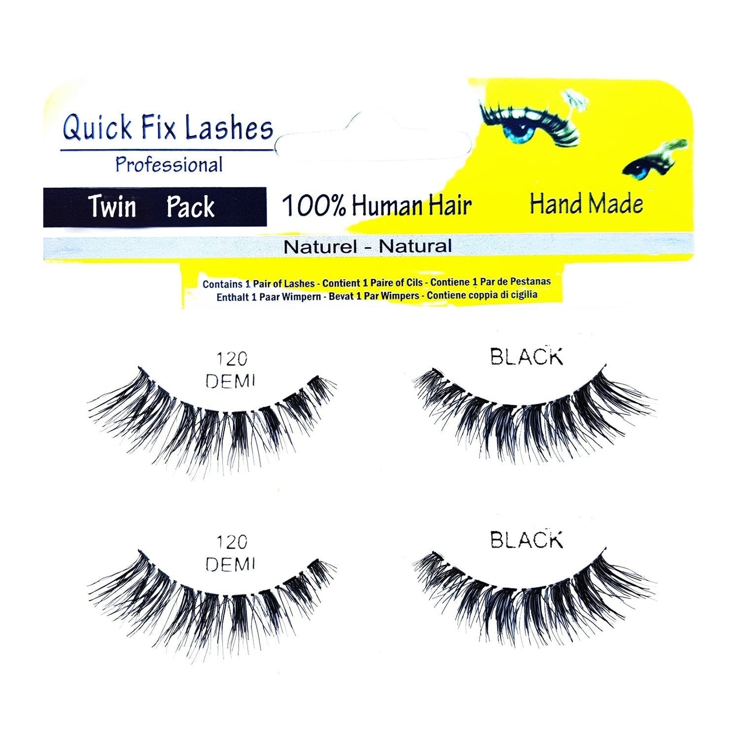QUICK FIX LASHES TWIN PACK 120 DEMI BLACK - Medaid