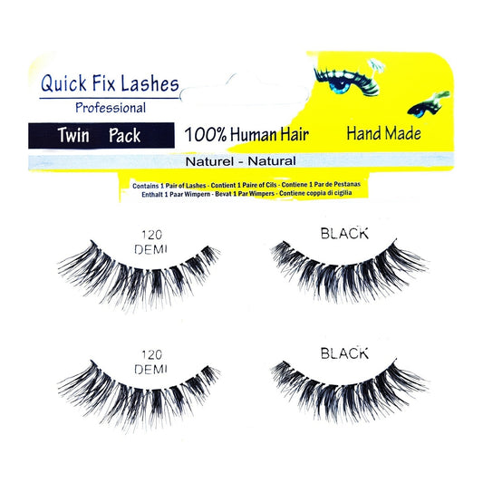 QUICK FIX LASHES TWIN PACK 120 DEMI BLACK - Medaid