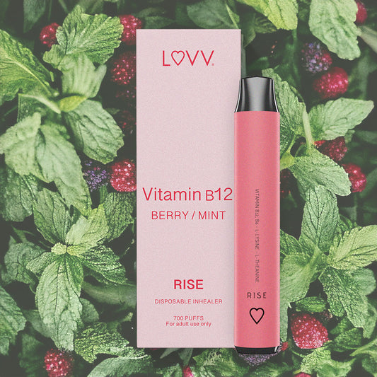 RISE - Berry / Mint Flavored B12 Nicotine-Free Vitamin Vape - Medaid