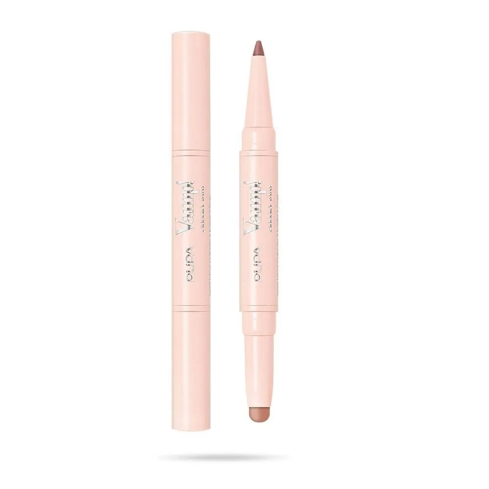 Vamp! Creamy Duo Lip Contour Pencils & Glossy Lipstick - Medaid