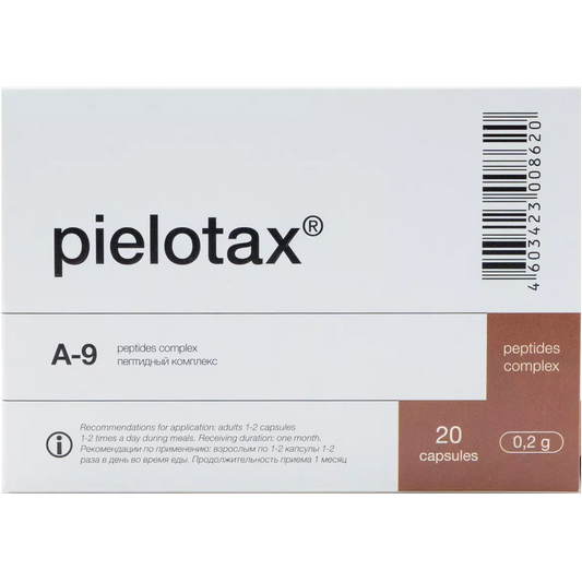 A-9 Pielotax Original Khavinson Natural Kidney Peptide Bioregulator 20 capsules - Medaid