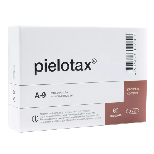 A-9 Pielotax Peptide Bioregulators 60 cap Khavinson Natural Ventfort Cerluten Endoluten - Medaid