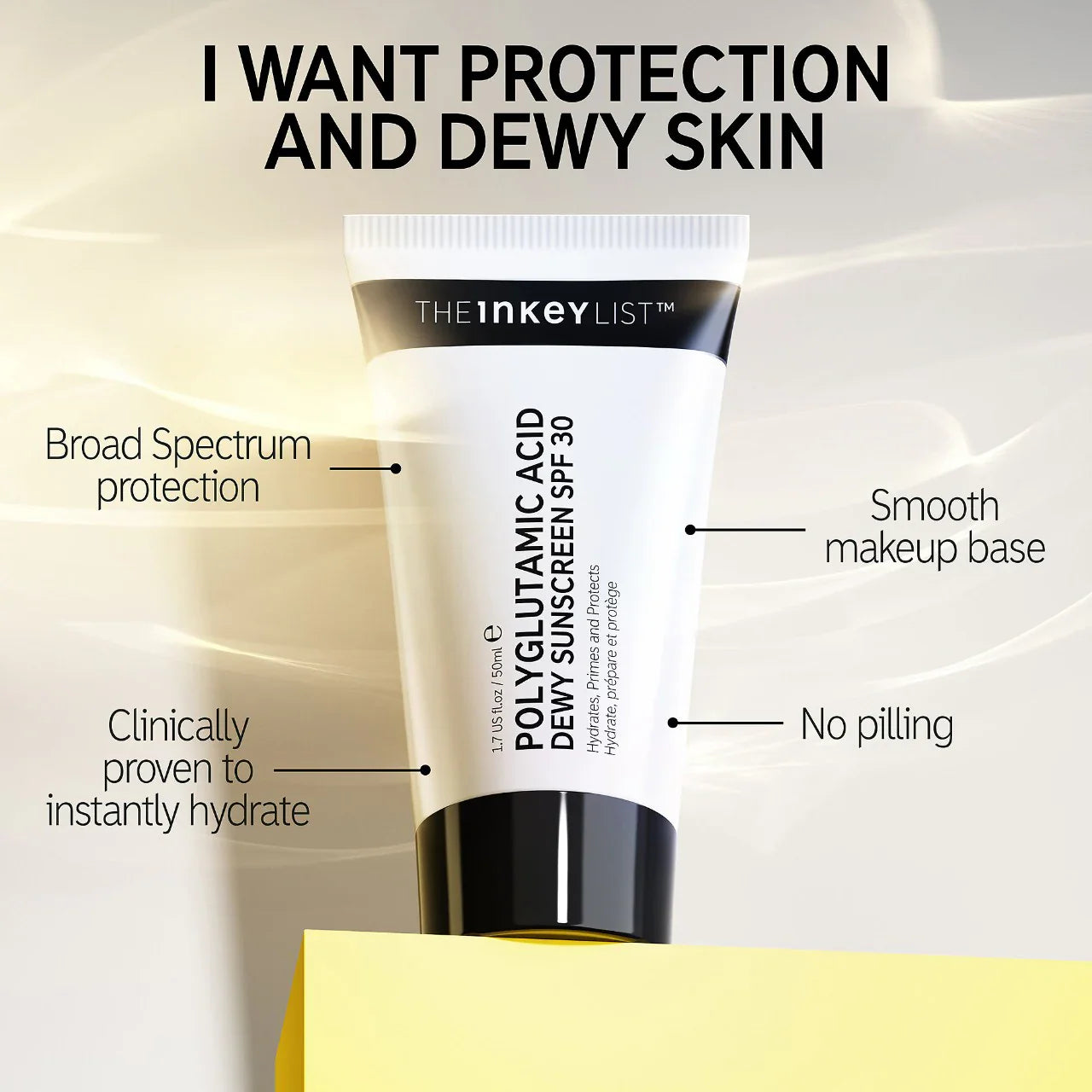 The INKEY List - Polyglutamic Acid Dewy Sunscreen SPF 30 - Medaid