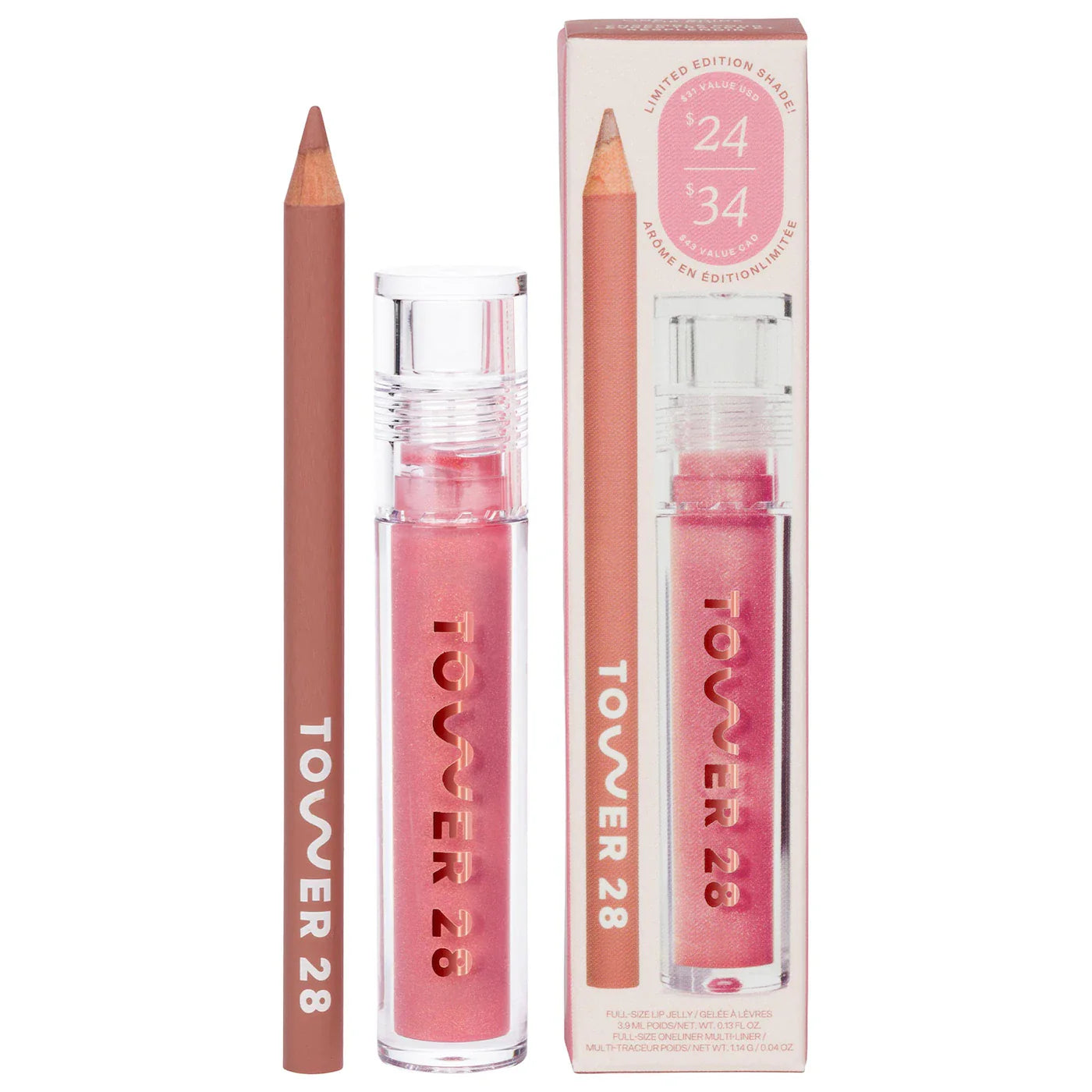 Tower 28 - Line + Shine Lip Liner and Lip Gloss Set - Medaid
