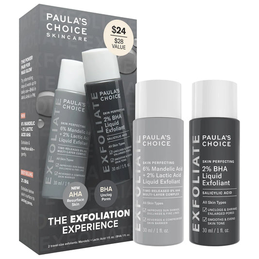 Paula's Choice - The Exfoliation Experience Kit with 2% BHA + 6% Mandelic Acid AHA - Medaid