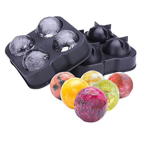 Silicone Sphere Ice Mold with Cover, 6 Round Ice Balls - Medaid
