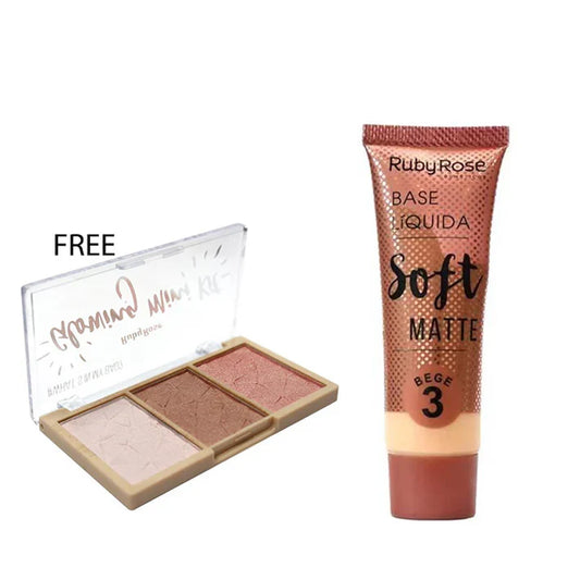 Ruby Rose Soft Matte foundation + Gift 8051 - Medaid