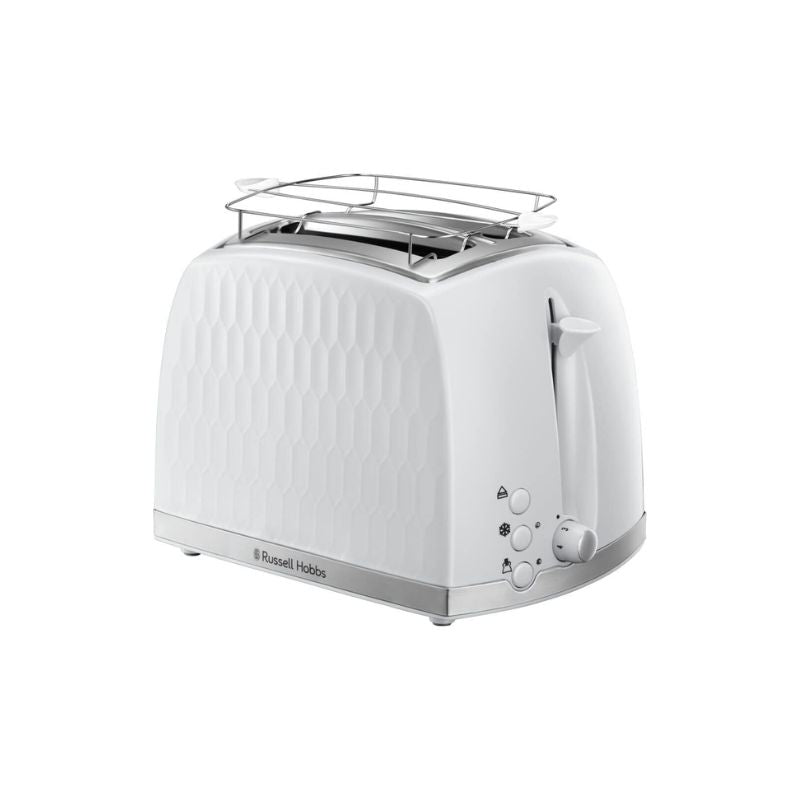 Russell Hobbs Honeycomb White 2 Slice Toaster - Medaid
