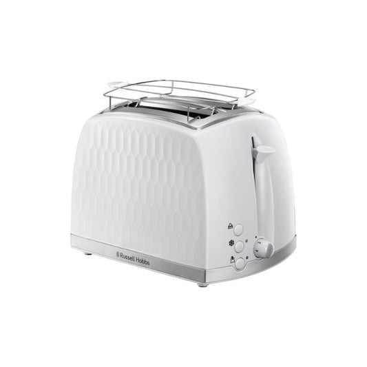 Russell Hobbs Honeycomb White 2 Slice Toaster - Medaid