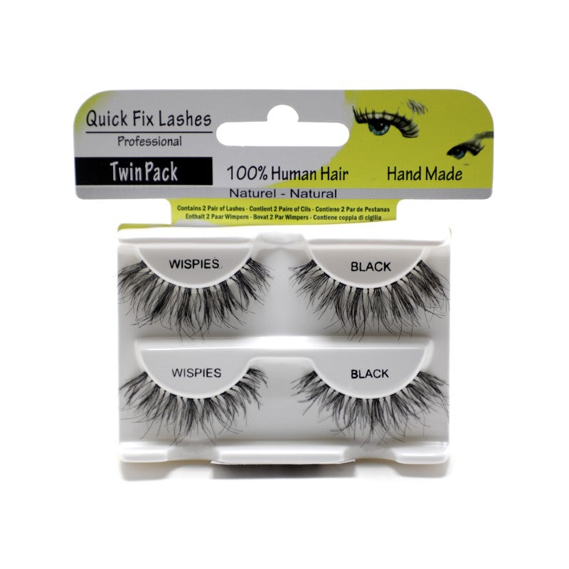 QUICK FIX LASHES TWIN PACK WISPIES BLACK - Medaid