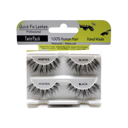 QUICK FIX LASHES TWIN PACK WISPIES BLACK - Medaid