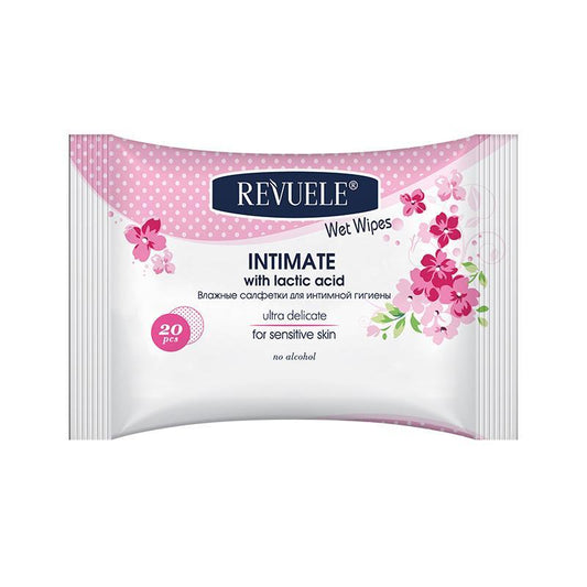 Revuele Wet Wipes Intimate for Sensitive Skin With Lactic Acid, 20 Pcs Per Pack - Medaid